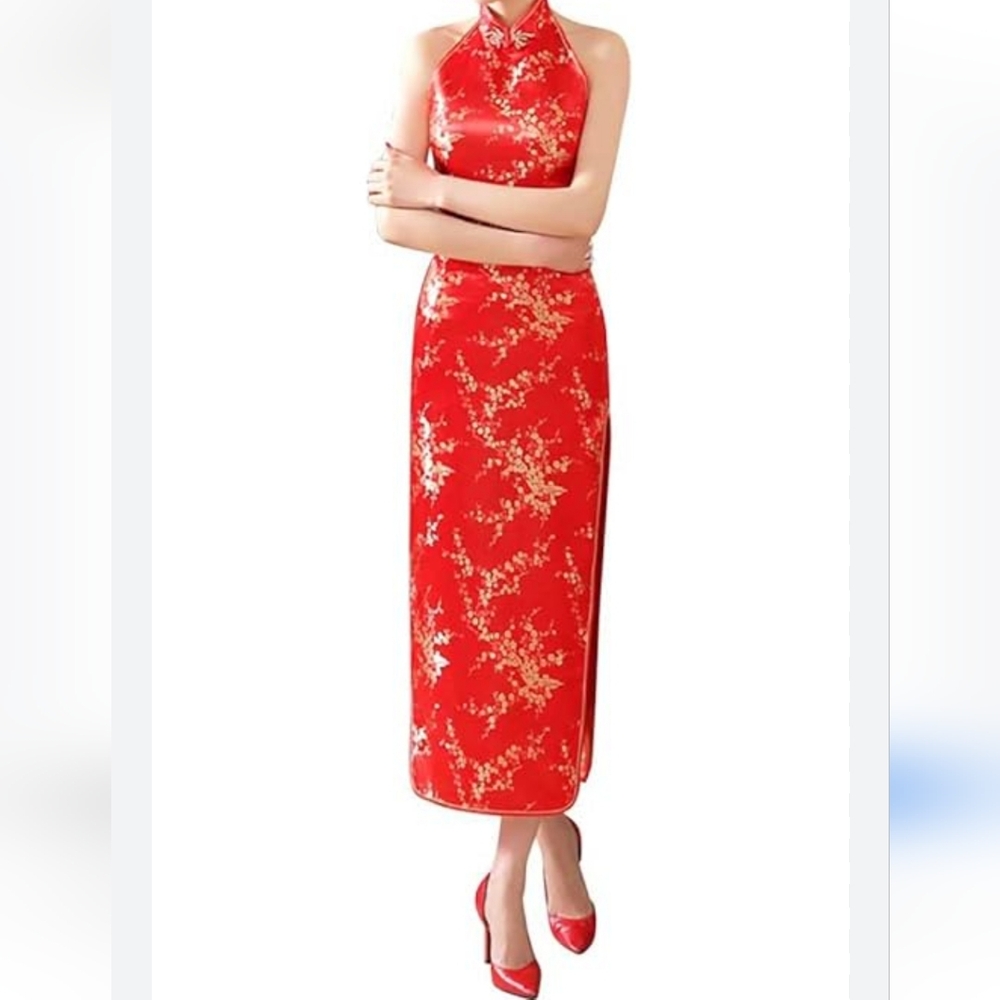 Chinese chiongsam red dress